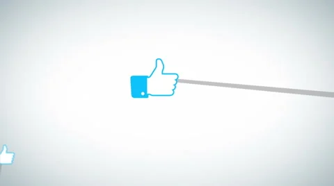 Social media - like button Stock Footage