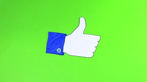 Social Media "Like button" on green background Video stock 68388177