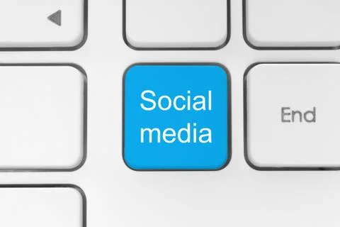 Social media button. Foto stock