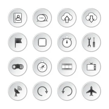 Social media buttons Illustrazione stock