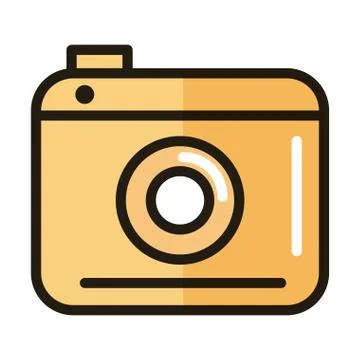 Social media camera internet web technology interface line and fill style icon 스톡 일러스트