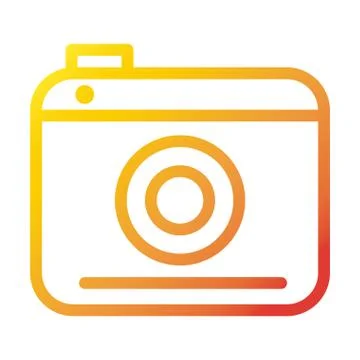 Social media camera internet web technology interface gradient style icon Stock Illustration