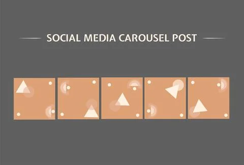 Social media carousel post template Stock Illustration