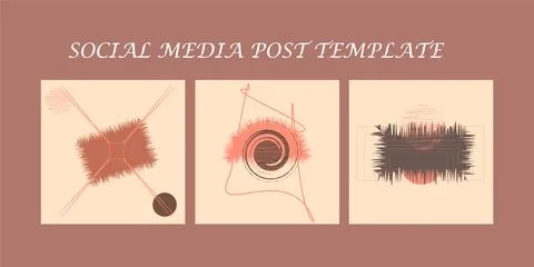 Social media carousel post template Stock Illustration