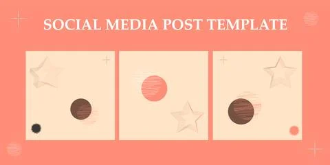 Social media carousel post template Stock Illustration