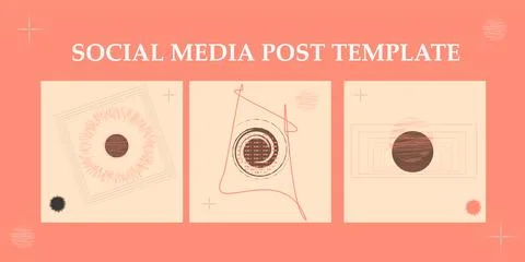 Social media carousel post template Stock Illustration