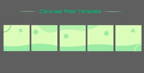 Social media carousel post template Stock Illustration