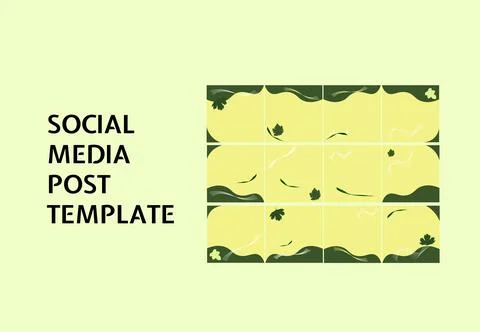 Social media carousel post template Stock Illustration