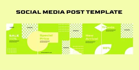 Social media carousel post template Stock Illustration