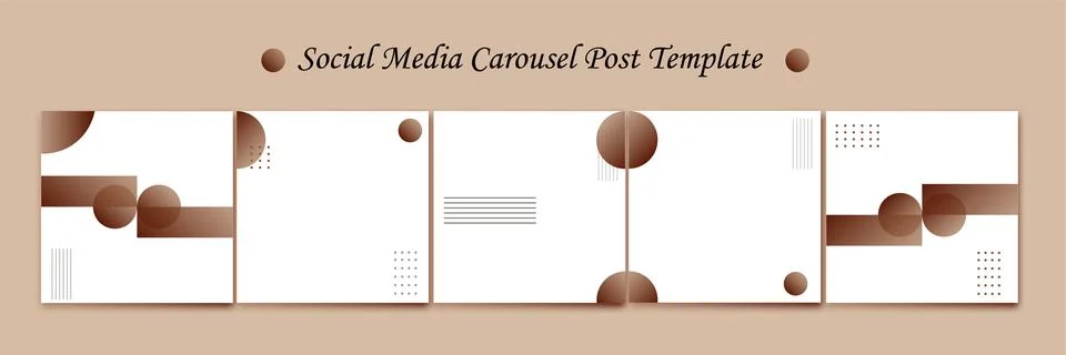 Social media carousel post template Stock Illustration