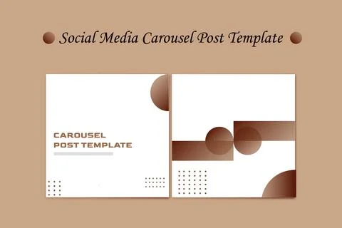 Social media carousel post template Stock Illustration