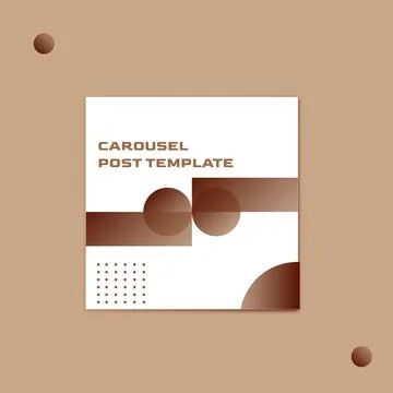 Social media carousel post template Stock Illustration