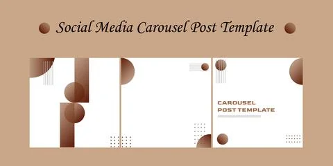 Social media carousel post template Stock Illustration