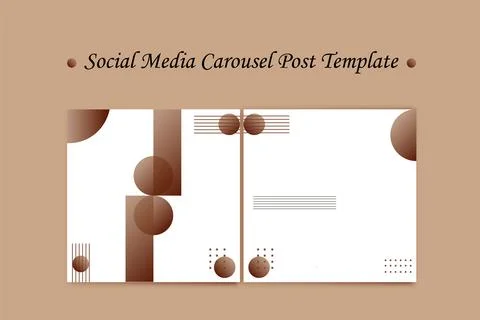 Social media carousel post template Stock Illustration