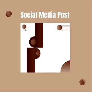 Social media carousel post template Stock Illustration