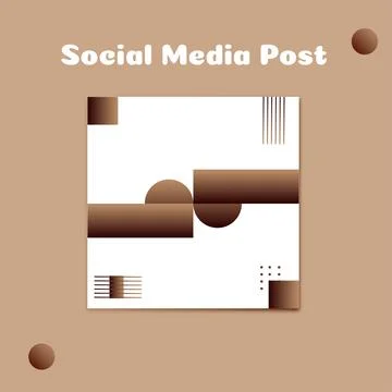 Social media carousel post template Stock Illustration