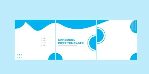 Social media carousel post template Stock Illustration