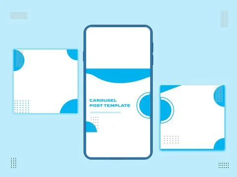 Social media carousel post template Stock Illustration