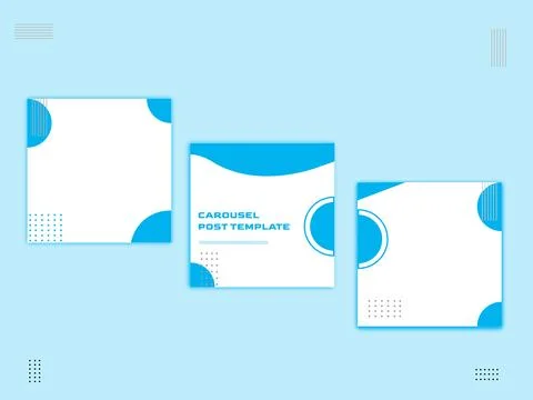 Social media carousel post template Stock Illustration