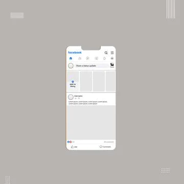 Social media carousel post template Stock Illustration