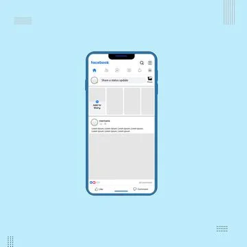 Social media carousel post template Stock Illustration