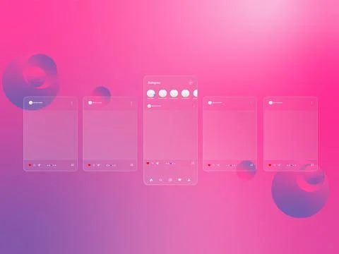 Social media carousel post template Stock Illustration