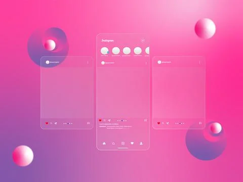 Social media carousel post template Stock Illustration