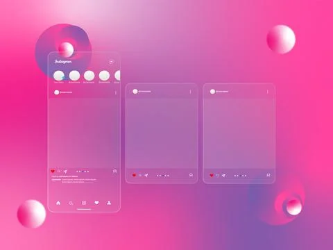 Social media carousel post template Stock Illustration
