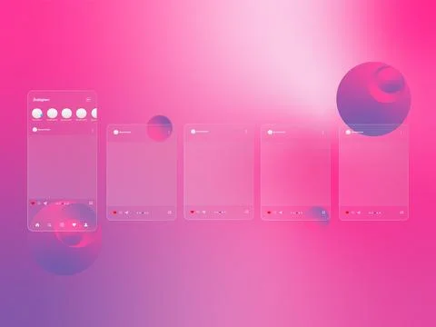 Social media carousel post template Stock Illustration