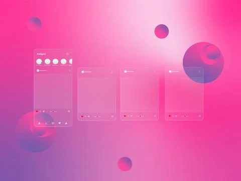 Social media carousel post template Stock Illustration