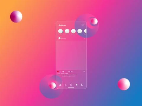 Social media carousel post template Stock Illustration