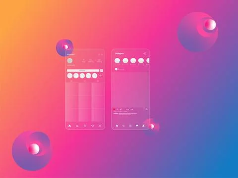 Social media carousel post template Stock Illustration