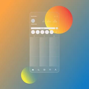 Social media carousel post template Stock Illustration