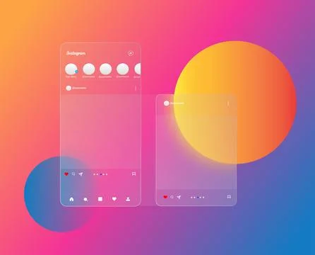 Social media carousel post template Stock Illustration