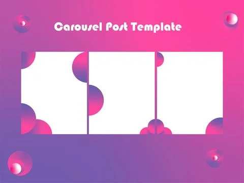 Social media carousel post template Stock Illustration