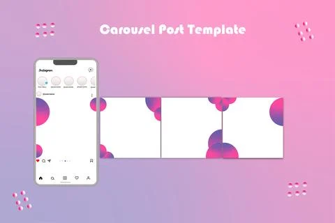 Social media carousel post template Stock Illustration