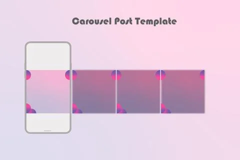 Social media carousel post template Stock Illustration