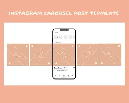 Social media carousel post template Stock Illustration