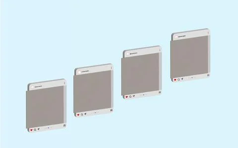 Social media carousel post template Stock Illustration