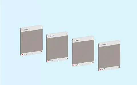 Social media carousel post template Stock Illustration