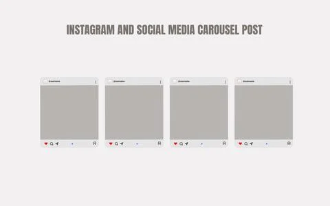 Social media carousel post template Stock Illustration