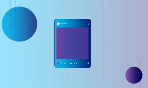 Social media carousel post template Stock Illustration