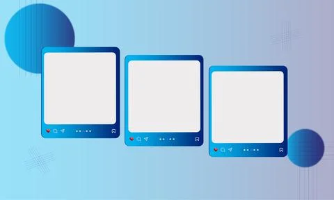 Social media carousel post template Stock Illustration