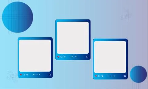 Social media carousel post template Stock Illustration