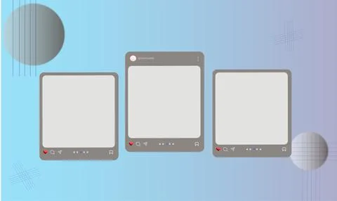 Social media carousel post template Stock Illustration