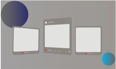 Social media carousel post template Stock Illustration