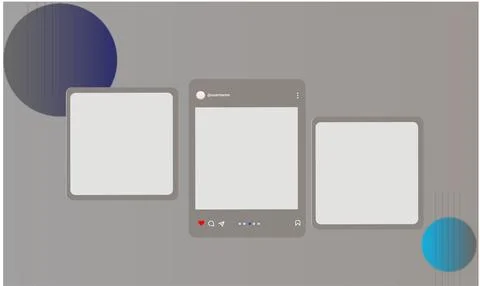 Social media carousel post template Stock Illustration