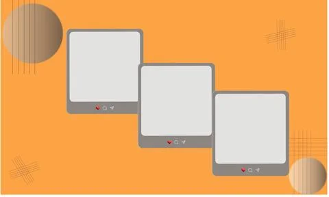 Social media carousel post template Stock Illustration
