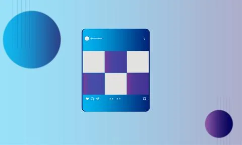 Social media carousel post template Stock Illustration