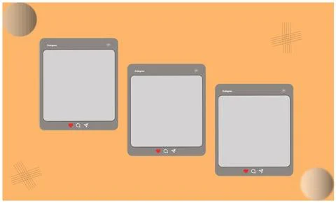 Social media carousel post template Stock Illustration